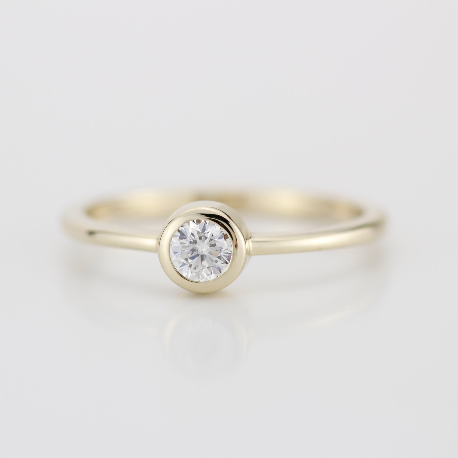 Diamond ring, Engagement Ring, Curved Ring, Gold Ring, Promise Ring, Wedding Band, wedding Set, Solitaire, Stackable Rings R152W R 158W - NOOI JEWELRY
