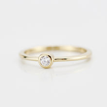 Load image into Gallery viewer, Round bezel set engagement ring | 3mm  bezel set engagement ring round R149 - NOOI JEWELRY