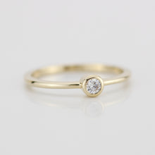 Load image into Gallery viewer, Round bezel set engagement ring | 3mm  bezel set engagement ring round R149 - NOOI JEWELRY