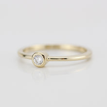 Load image into Gallery viewer, Round bezel set engagement ring | 3mm  bezel set engagement ring round R149 - NOOI JEWELRY