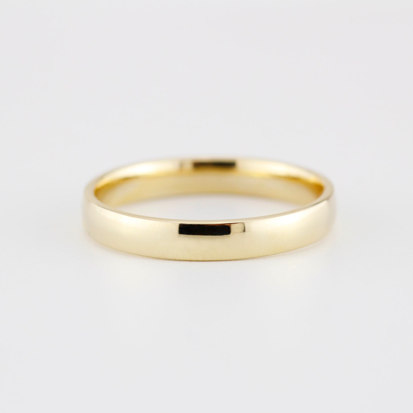 Alliance homme en or 18 carats, 3,5 mm, simple et confortable