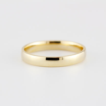 Alliance homme en or 18 carats, 3,5 mm, simple et confortable