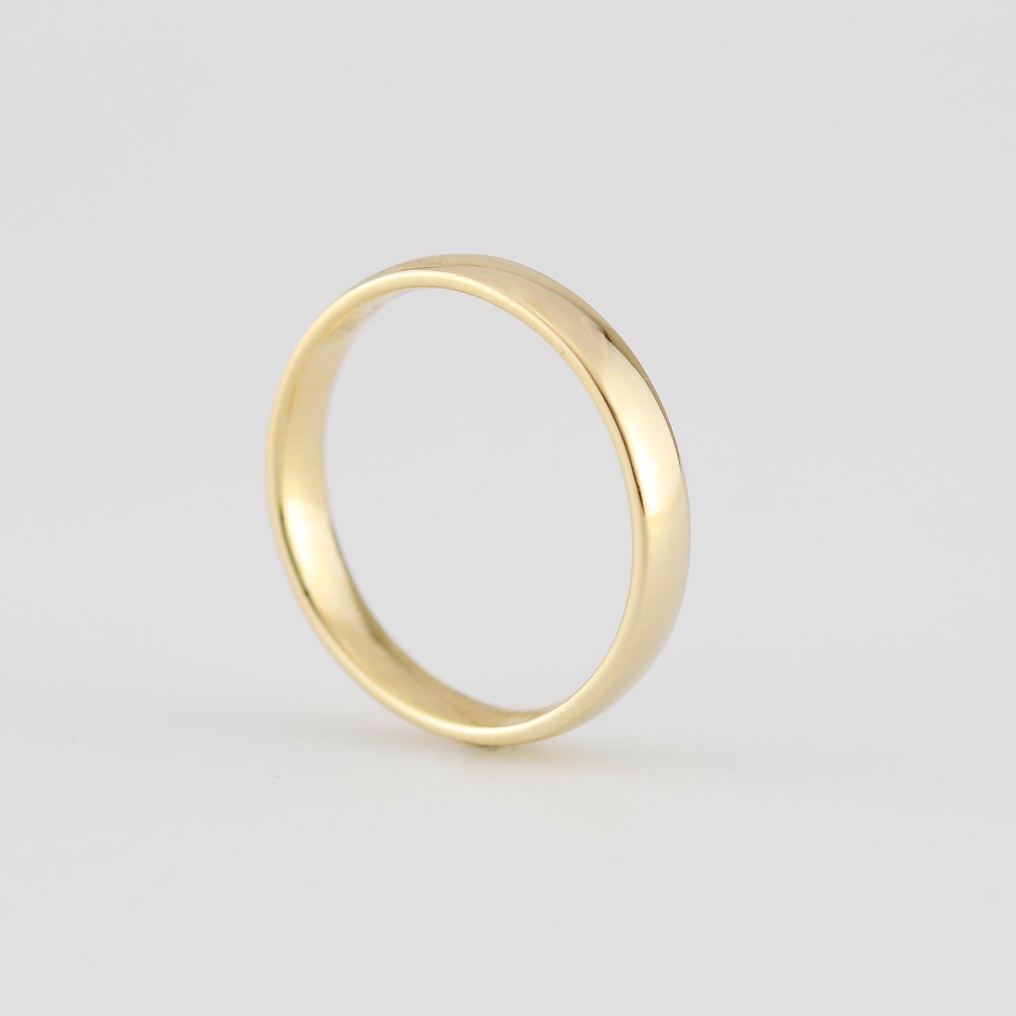 Alliance homme en or 18 carats, 3,5 mm, simple et confortable