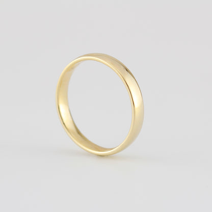 Alliance homme en or 18 carats, 3,5 mm, simple et confortable