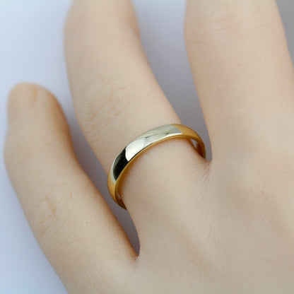 Alliance homme en or 18 carats, 3,5 mm, simple et confortable