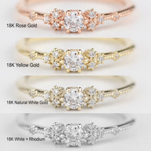 Load image into Gallery viewer, simple engagement ring, engagement ring gold diamond, delicate engagement ring | R 298WD