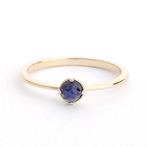 Iolite engagement ring simple - NOOI JEWELRY