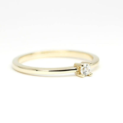 Diamond Ring, Diamond Solitaire Ring, Solitaire Diamond Ring, Promise Ring, Promise Ring, Simple Diamond Ring, Thin gold Band Ring |R 157WD