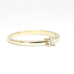 Diamond Ring, Diamond Solitaire Ring, Solitaire Diamond Ring, Promise Ring, Promise Ring, Simple Diamond Ring, Thin gold Band Ring |R 157WD