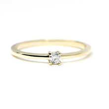 Load image into Gallery viewer, Diamond Ring, Diamond Solitaire Ring, Solitaire Diamond Ring, Promise Ring, Promise Ring, Simple Diamond Ring, Thin gold Band Ring |R 157WD