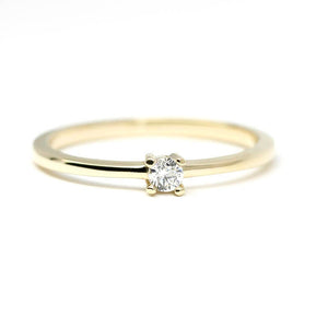 Diamond Ring, Diamond Solitaire Ring, Solitaire Diamond Ring, Promise Ring, Promise Ring, Simple Diamond Ring, Thin gold Band Ring |R 157WD