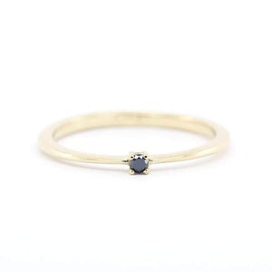 Black Diamond ring, Engagement Ring, Diamond Ring, Gold Ring, Promise Ring, Black Diamond Band, Unique Engagement Ring, Solitaire Ring - NOOI JEWELRY
