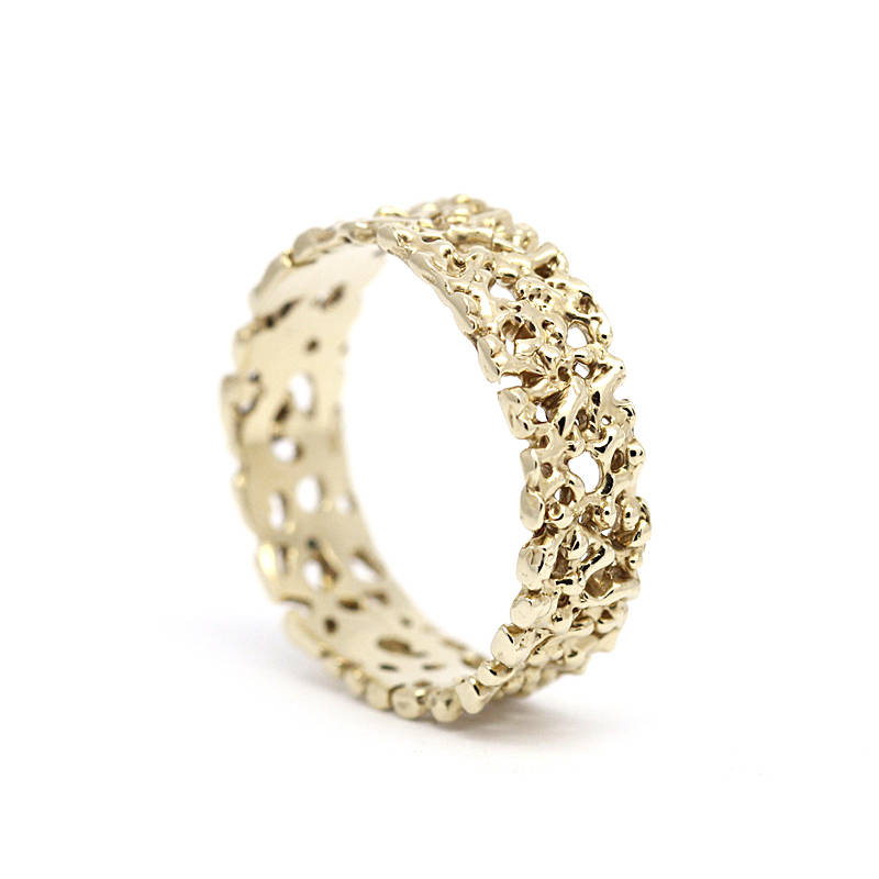 Wedding Band, wedding ring,his and hers, Wedding ring, gold Wedding Band, Band, Women's Wedding Band, Wedding Ring, Coral Wedding Band - NOOI JEWELRY