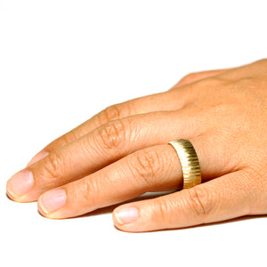 Wedding Band, wedding band hammered gold, Wedding Band Ring, Mens Wedding ring, Wedding Band, rustic wedding band, Organic Wedding Ring - NOOI JEWELRY