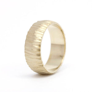 Wedding Band, wedding band hammered gold, Wedding Band Ring, Mens Wedding ring, Wedding Band, rustic wedding band, Organic Wedding Ring - NOOI JEWELRY