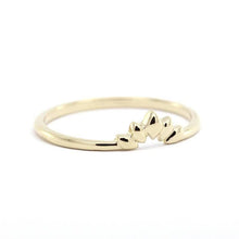Load image into Gallery viewer, 18K Curved Wedding Band, Curved Wedding Band 18K Gold, Crown Wedding Ring, Gold Curved Band, Wedding Ring Set, Lotus Wedding Band R168 - NOOI JEWELRY