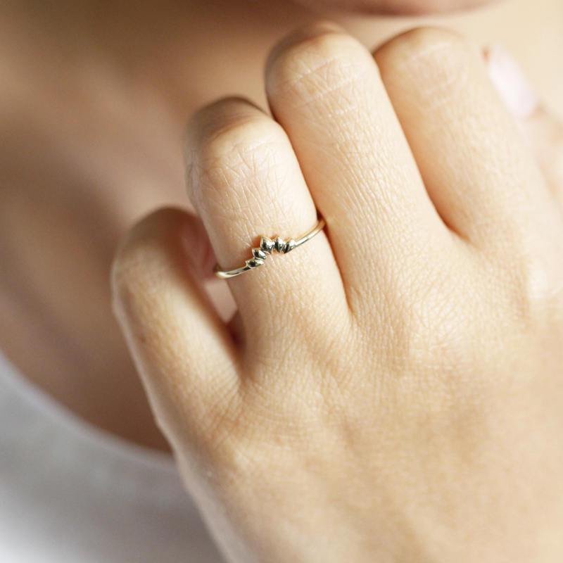 18K Curved Wedding Band, Curved Wedding Band 18K Gold, Crown Wedding Ring, Gold Curved Band, Wedding Ring Set, Lotus Wedding Band R168 - NOOI JEWELRY