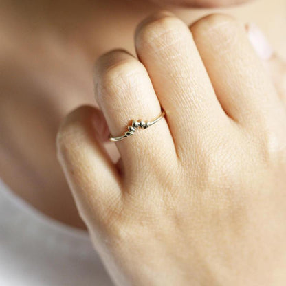 18K Curved Wedding Band, Curved Wedding Band 18K Gold, Crown Wedding Ring, Gold Curved Band, Wedding Ring Set, Lotus Wedding Band R168 - NOOI JEWELRY
