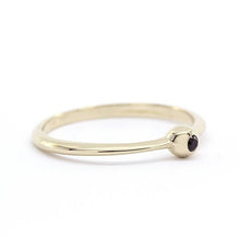 Load image into Gallery viewer, Black Diamond Engagement Ring Simple Ring, Black Diamond Ring, Thin delicate Ring, Black Diamond Ring, Engagement Ring, Stacking Ring - NOOI JEWELRY