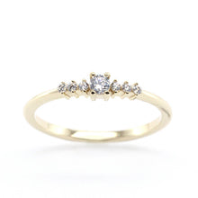 Load image into Gallery viewer, Round diamond engagement ring side stones | Diamond rings modern simple - NOOI JEWELRY