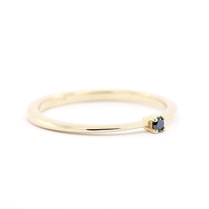 Black Diamond ring, Engagement Ring, Diamond Ring, Gold Ring, Promise Ring, Black Diamond Band, Unique Engagement Ring, Solitaire Ring - NOOI JEWELRY