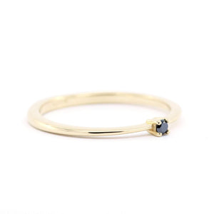 Black Diamond ring, Engagement Ring, Diamond Ring, Gold Ring, Promise Ring, Black Diamond Band, Unique Engagement Ring, Solitaire Ring - NOOI JEWELRY