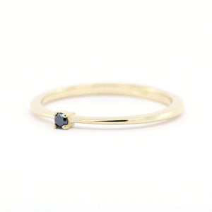 Black Diamond ring, Engagement Ring, Diamond Ring, Gold Ring, Promise Ring, Black Diamond Band, Unique Engagement Ring, Solitaire Ring - NOOI JEWELRY