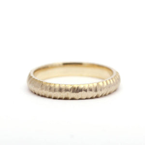 wedding band, gold wedding band, Wedding Band Ring, Mens Wedding ring, 18k Wedding Band, Organic 18k Gold Wedding Ring - NOOI JEWELRY
