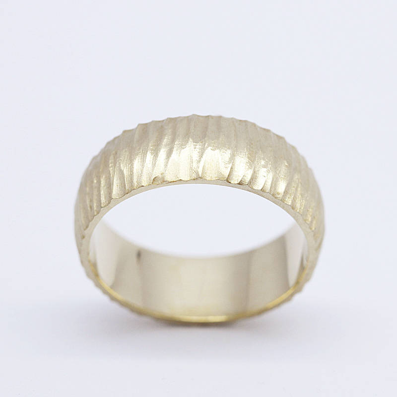 Wedding Band, wedding band hammered gold, Wedding Band Ring, Mens Wedding ring, Wedding Band, rustic wedding band, Organic Wedding Ring - NOOI JEWELRY