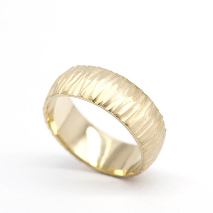 Wedding Band, wedding band hammered gold, Wedding Band Ring, Mens Wedding ring, Wedding Band, rustic wedding band, Organic Wedding Ring - NOOI JEWELRY