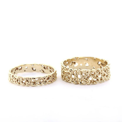 wedding rings set his and her, wedding bands women, wedding band men, wedding rings set, wedding bands sets his and hers gold, wedding ring - NOOI JEWELRY