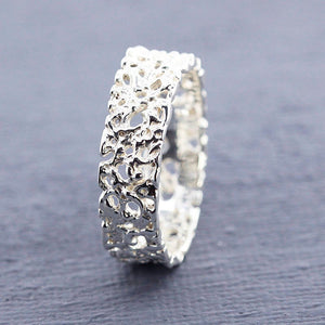 wedding band, sterling silver wedding band, gay wedding ring,his and hers, wedding ring, sterling silver band, silver band, organic band - NOOI JEWELRY