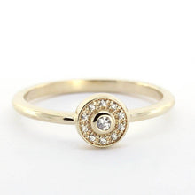 Load image into Gallery viewer, Round engagement ring with halo and plain band - NOOI JEWELRY