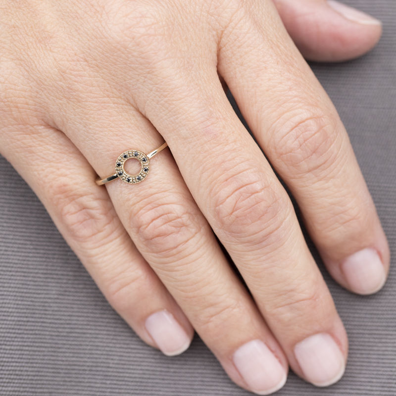 Open circle diamond ring - NOOI JEWELRY