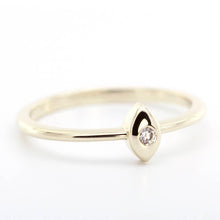 Load image into Gallery viewer, Engagement Ring, Simple Ring, Diamond Ring, Thin delicate Ring, Marquise shape ring, Solitaire Engagement Ring, Gold Diamond Ring, Thin Ring - NOOI JEWELRY