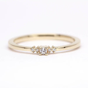 Diamond ring engagement simple classy | Small diamond cluster engagement ring - NOOI JEWELRY