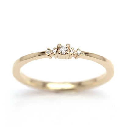 Diamond ring engagement simple classy | Small diamond cluster engagement ring - NOOI JEWELRY