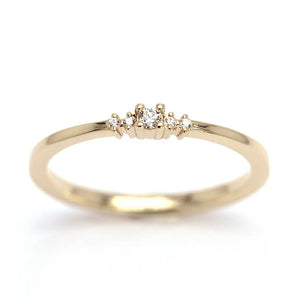 Diamond ring engagement simple classy | Small diamond cluster engagement ring - NOOI JEWELRY