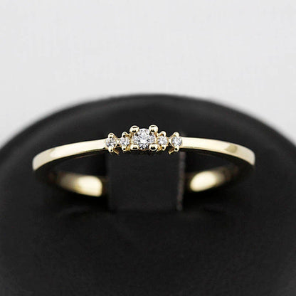 Diamond ring engagement simple classy | Small diamond cluster engagement ring - NOOI JEWELRY