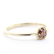 Load image into Gallery viewer, Rustic brown diamond engagement ring simple - NOOI JEWELRY