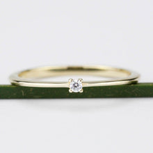 Load image into Gallery viewer, Diamond Ring 18K Gold Diamond Ring, April Birthstone Ring, Delicate Gold Ring Dainty Ring | R 145WD - NOOI JEWELRY