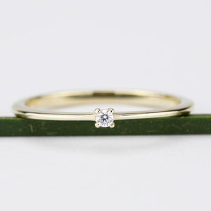 Diamond Engagement Ring, wedding band curved, Solitaire Diamond Ring, Wedding Ring Set, Diamond Ring, White Diamond Wedding Ring - NOOI JEWELRY