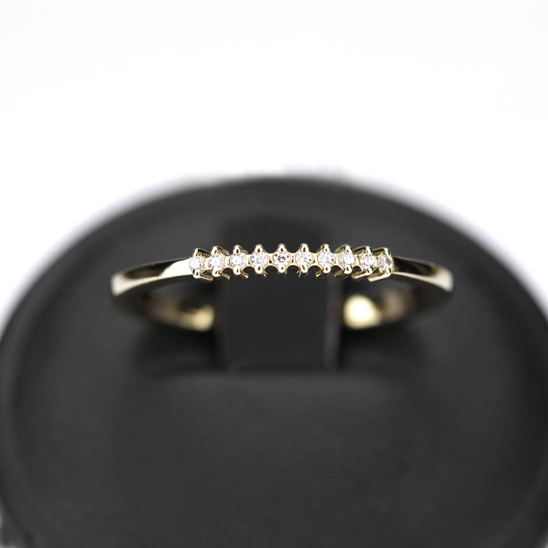 eternity ring, eternity ring diamonds, white diamond ring, half eternity white diamonds, white diamond eternity, wedding band diamonds - NOOI JEWELRY