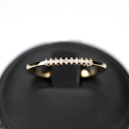 eternity ring, eternity ring diamonds, white diamond ring, half eternity white diamonds, white diamond eternity, wedding band diamonds - NOOI JEWELRY