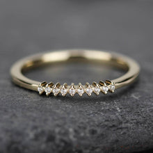 Load image into Gallery viewer, eternity ring, eternity ring diamonds, white diamond ring, half eternity white diamonds, white diamond eternity, wedding band diamonds - NOOI JEWELRY