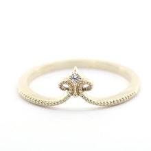 Load image into Gallery viewer, hexagonal ring, wedding band curved, engagement ring, Diamond Engagement Ring, Diamond Ring, Wedding Ring Set, Diamond, Wedding Ring - NOOI JEWELRY