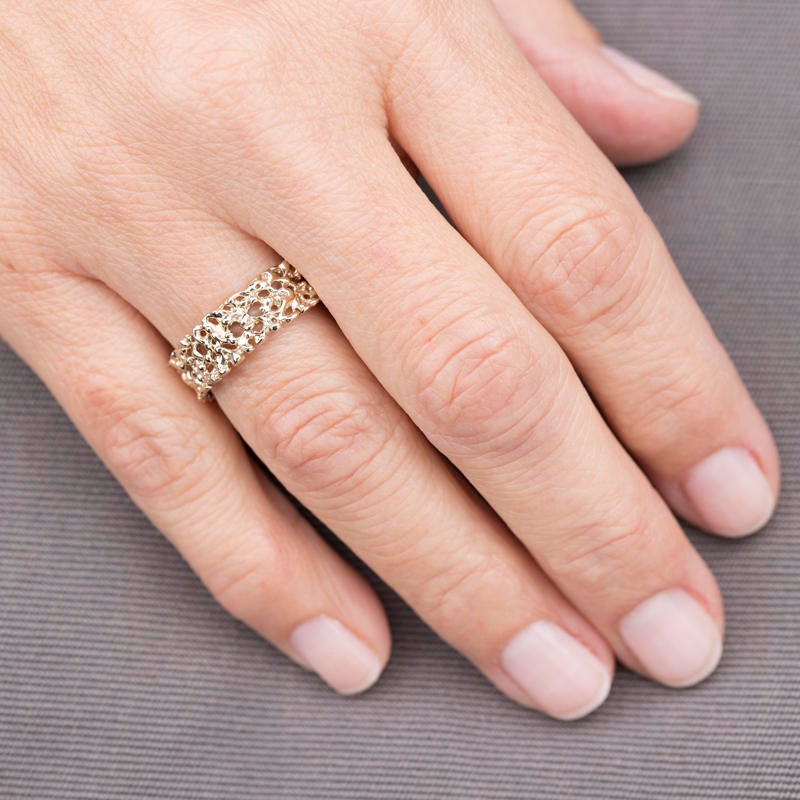wedding band, sterling silver wedding band, gay wedding ring,his and hers, wedding ring, sterling silver band, silver band, organic band - NOOI JEWELRY