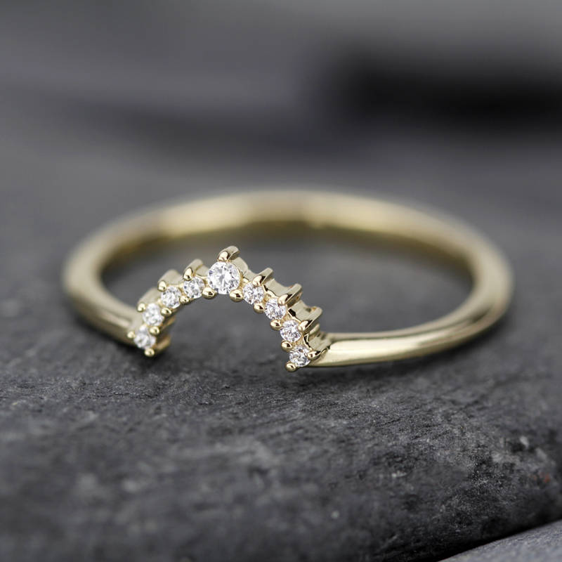 engagement ring, cluster ring, minimal ring, white diamonds, wedding ring diamonds, white topaz ring, oval engagement ring, delicate ring - NOOI JEWELRY