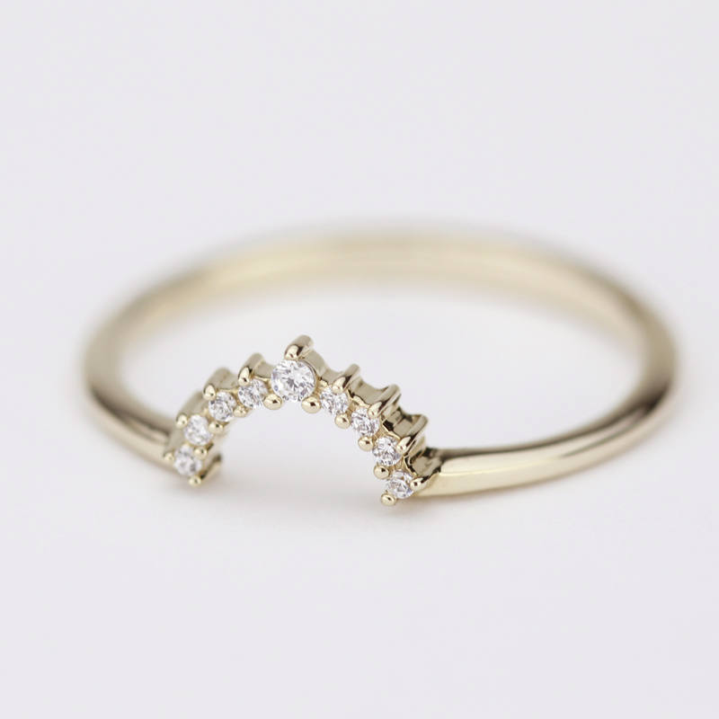 engagement ring, cluster ring, minimal ring, white diamonds, wedding ring diamonds, white topaz ring, oval engagement ring, delicate ring - NOOI JEWELRY