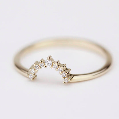 engagement ring, cluster ring, minimal ring, white diamonds, wedding ring diamonds, white topaz ring, oval engagement ring, delicate ring - NOOI JEWELRY